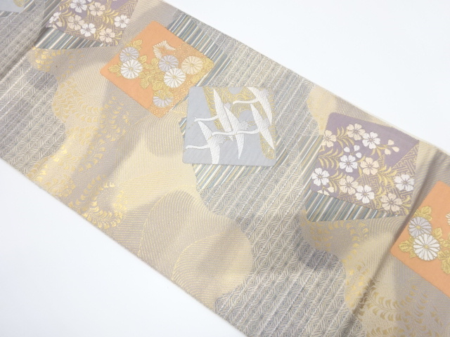 JAPANESE FUKURO OBI / WOVEN SHIKISHI PATTERN